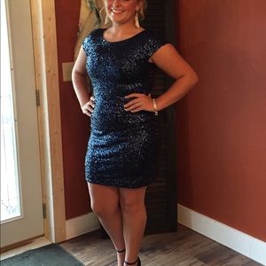 Navy blue homecoming dress